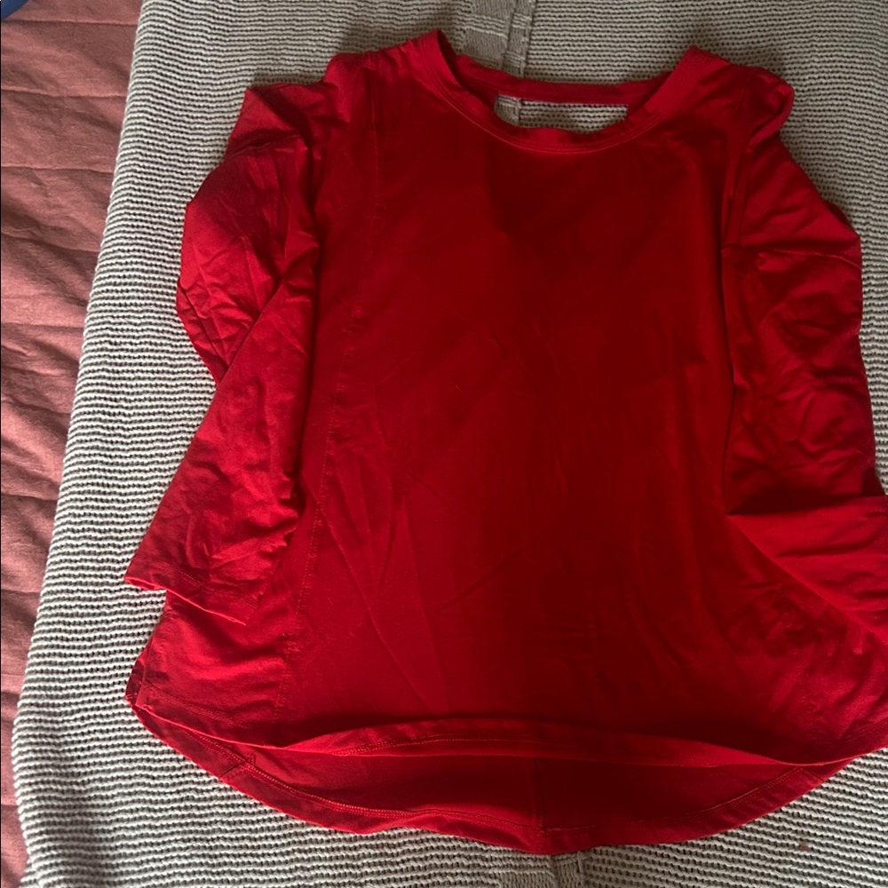 All in Motion Vibrant Red Long Sleeve Tee